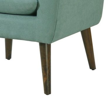 Shelby Woven Fabric and Mid Century Armchair