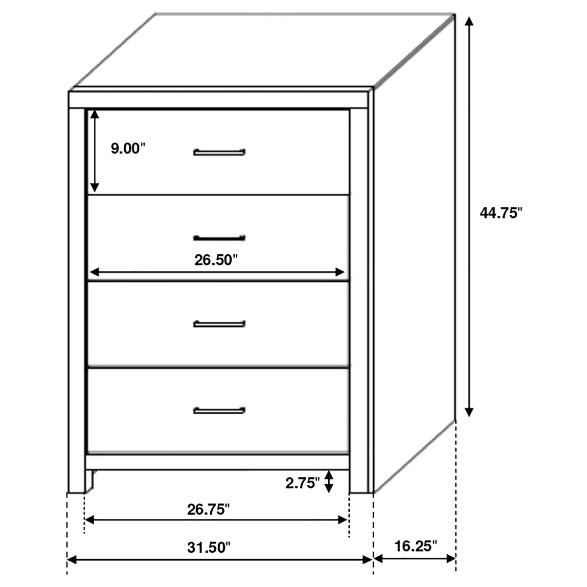 Geary slatted headboard panel 4-piece bedroom set HouseOfZazla blueprint on Tampa Home & Garden Store