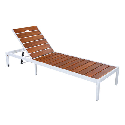 Outdoor Chaise Pool Chair For Reading And Sunbath