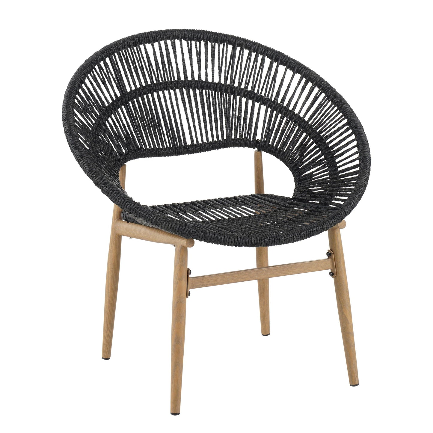 Cyril Rustic Modern Outdoor Papasan Dining Chair