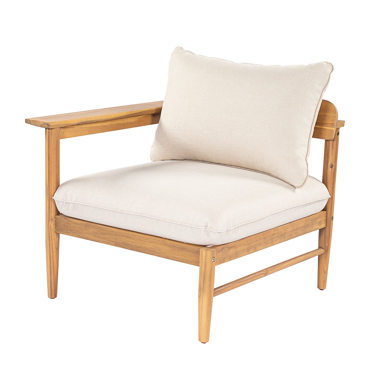 Outdoor Acacia Wood and Four Seater Sofa