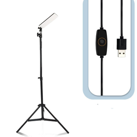 Outdoor camping lamp on adjustable black tripod stand with USB inline controller on Tampa Home & Garden Store