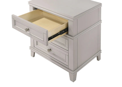 Three Drawer Nightstand with USB Charging Port
