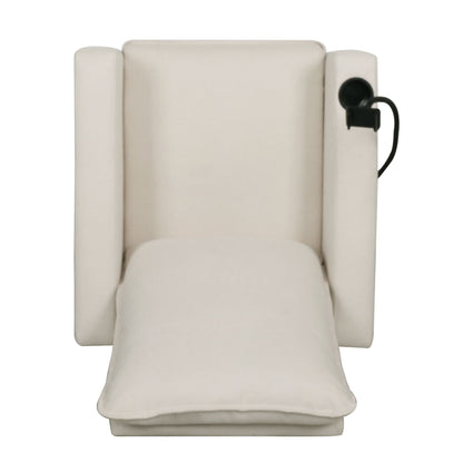 Recliner chair in beige fabric with black side lever, HouseOfZazla on Tampa Home & Garden Store