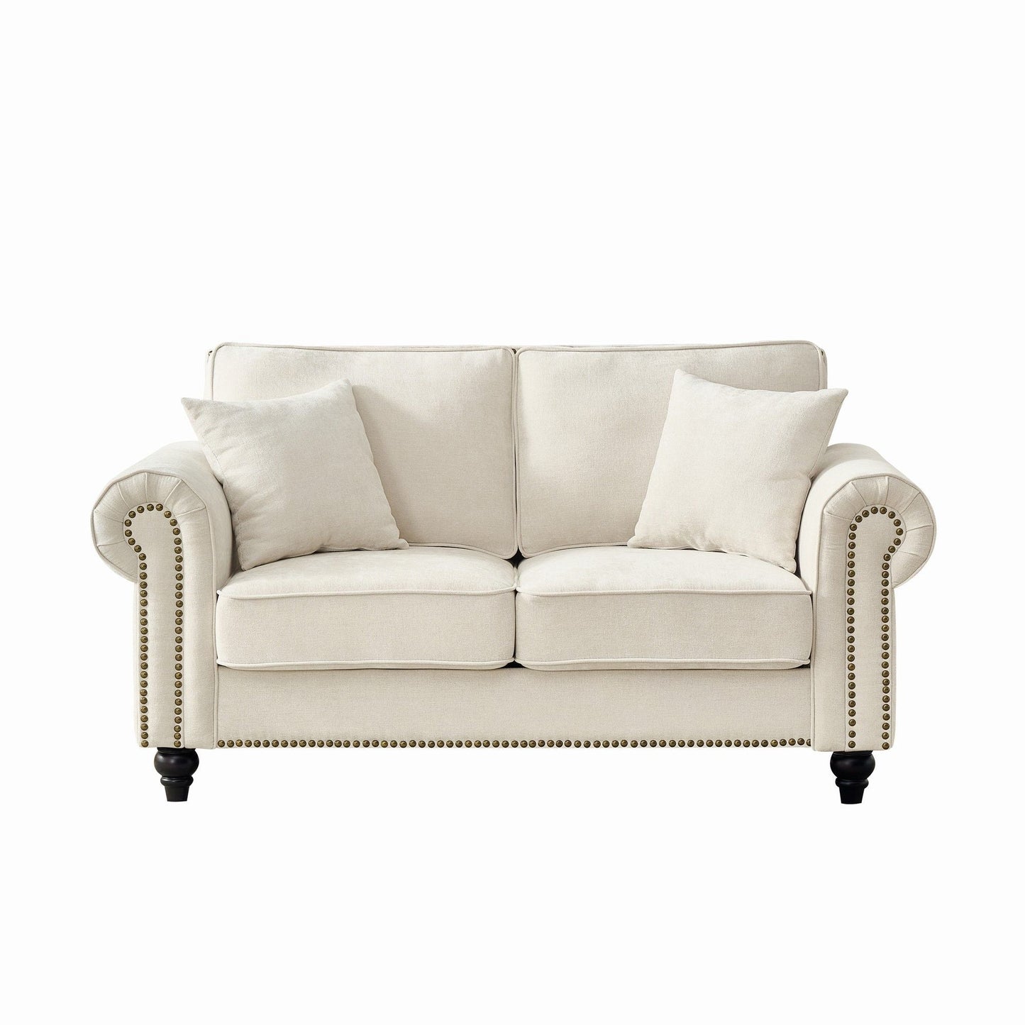 2 Seater Sofa with Rolled Arms and Tufted Back