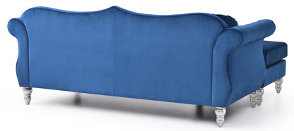 Hollywood Glam Sofa Chaise and Tufted Nailhead