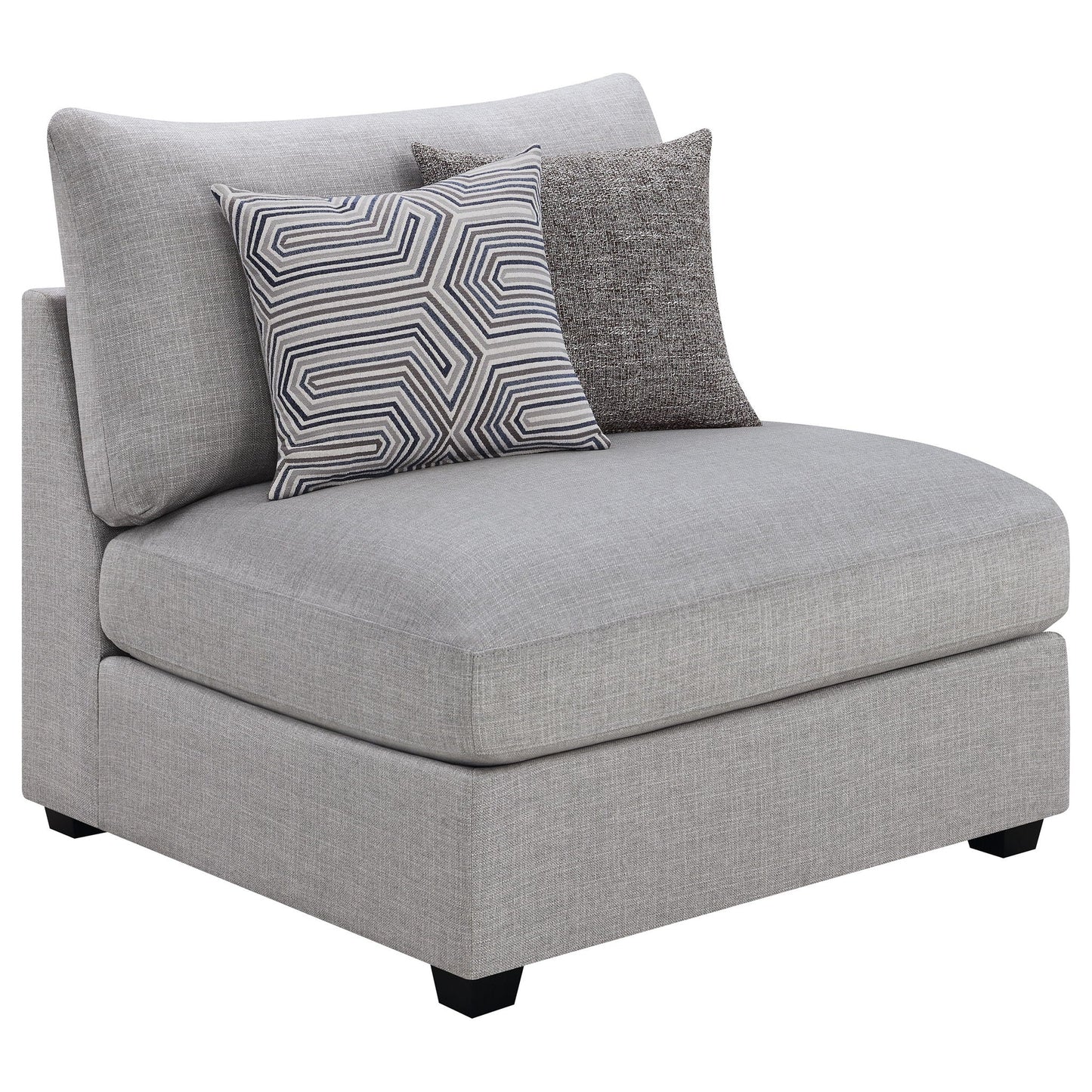 Lafayette Modular Sectional Sofa, 2-piece gray fabric set with geometric cushions on Tampa Home & Garden Store