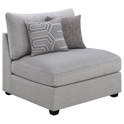 Lafayette Modular Sectional Sofa, 2-piece gray fabric set with geometric cushions on Tampa Home & Garden Store