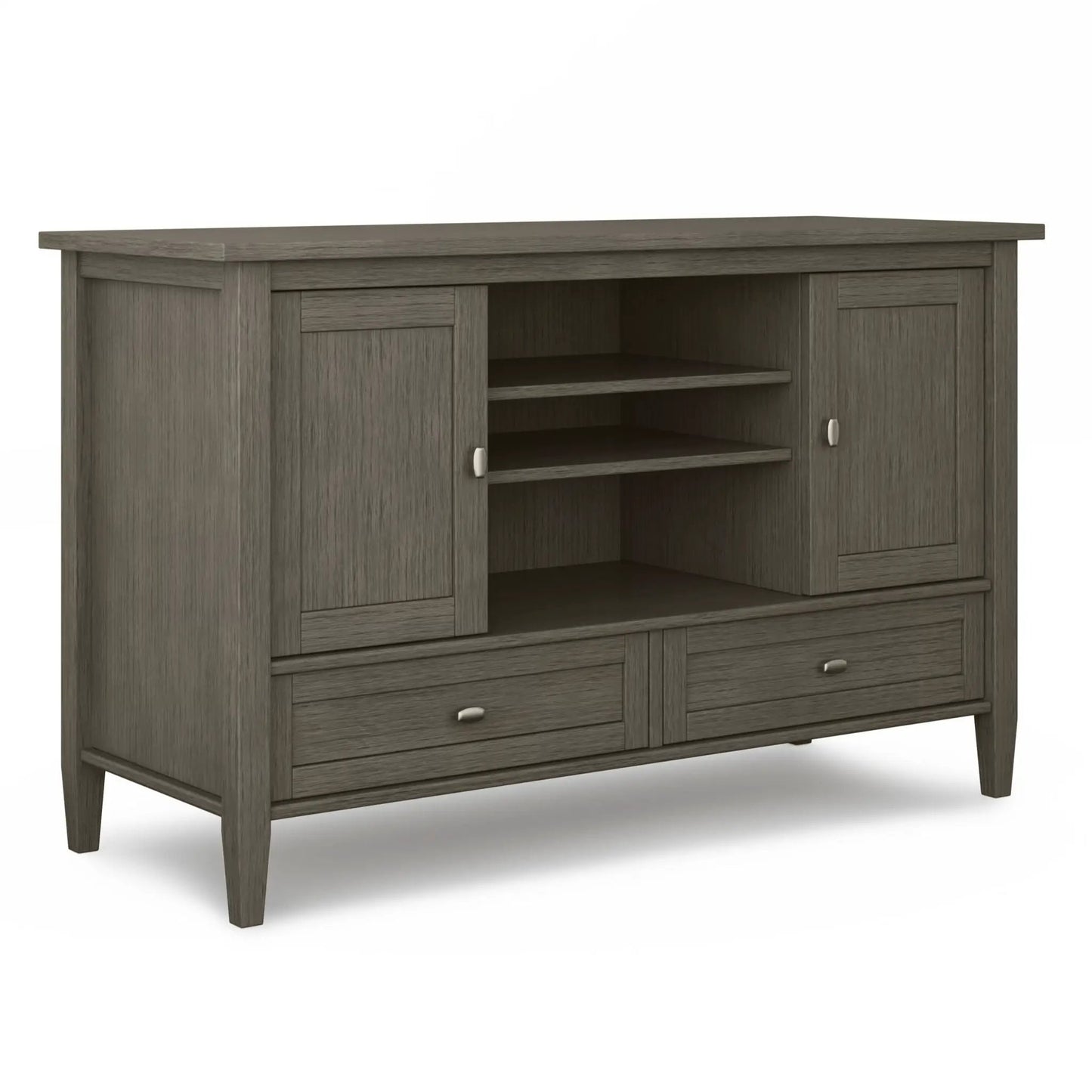 Warm Shaker TV Media Stand Handcrafted Wood