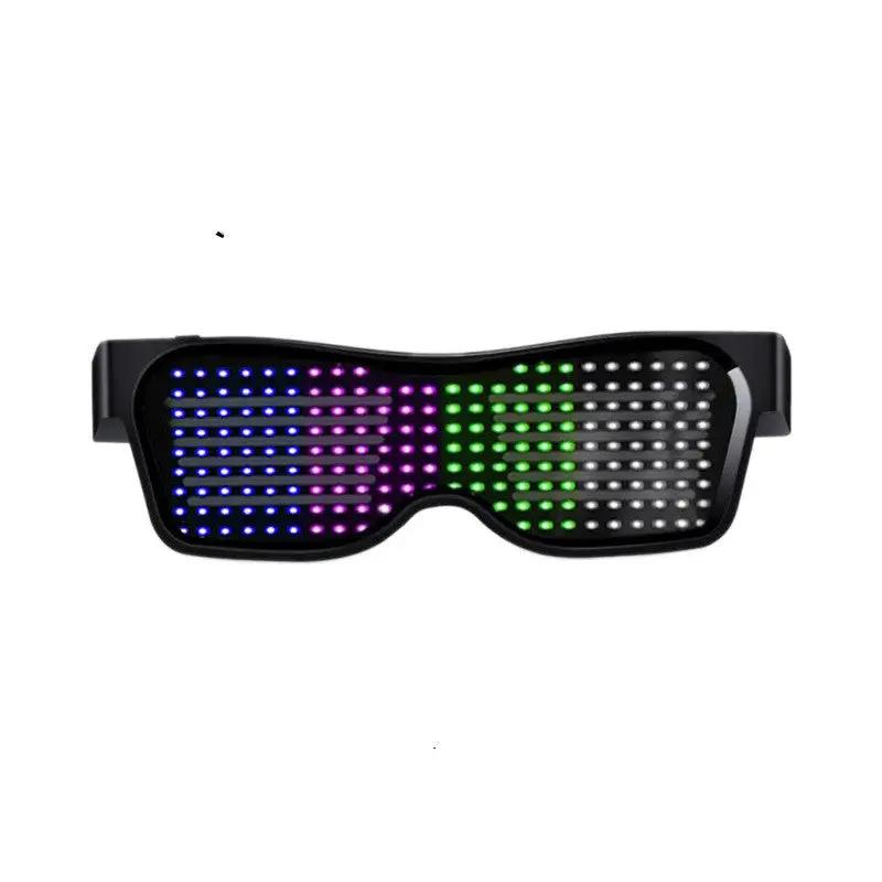 LED luminous glasses by FLIPSTYLEZLLC with black frame and multicolor LED lights on Tampa Home & Garden Store