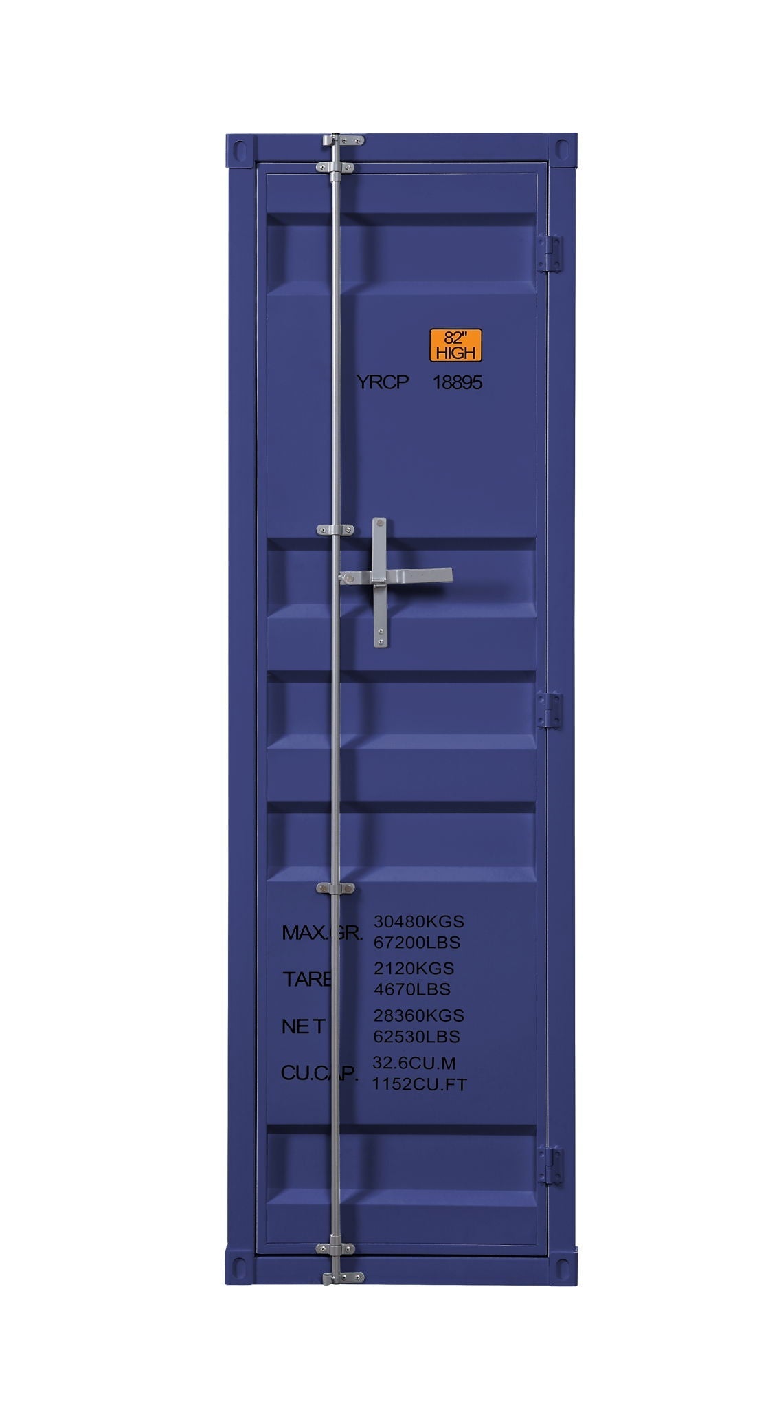 Cargo Wardrobe blue triple wardrobe with steel latches and vertical rod on Tampa Home & Garden Store