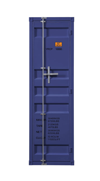 Cargo Wardrobe blue triple wardrobe with steel latches and vertical rod on Tampa Home & Garden Store