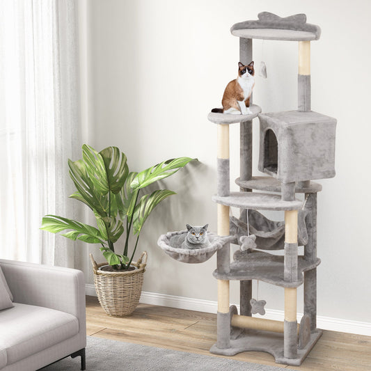 69 Inch Multi-level Cat Tree with Top Perch and Cozy Condo - Tampa Home & Garden Store