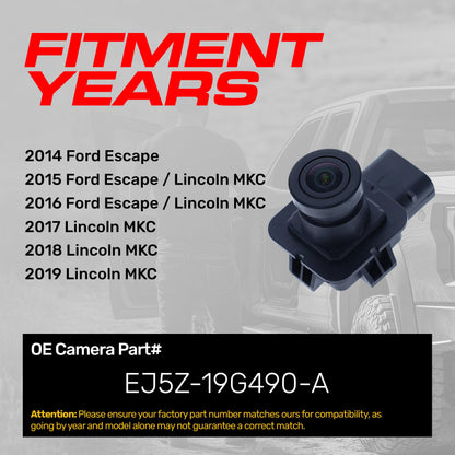 Master Tailgaters OEM backup camera EJ5Z-19G490-A for Ford Escape/Lincoln MKC, black housing on Tampa Home & Garden Store