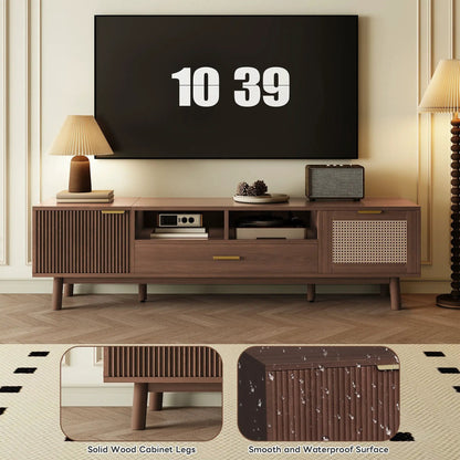 TV Stand for 75 Inch TVs with Soft Closing Doors