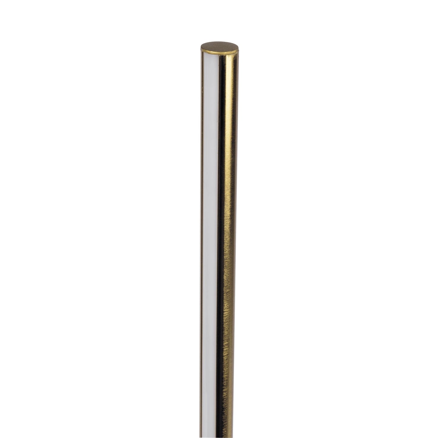 Prism LED floor lamp base in gold and chrome metal on Tampa Home & Garden Store