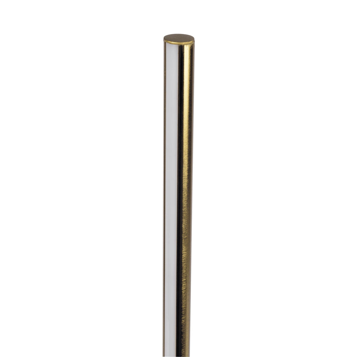 Prism LED floor lamp base in gold and chrome metal on Tampa Home & Garden Store