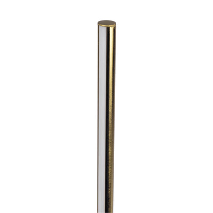 Prism LED floor lamp base in gold and chrome metal on Tampa Home & Garden Store
