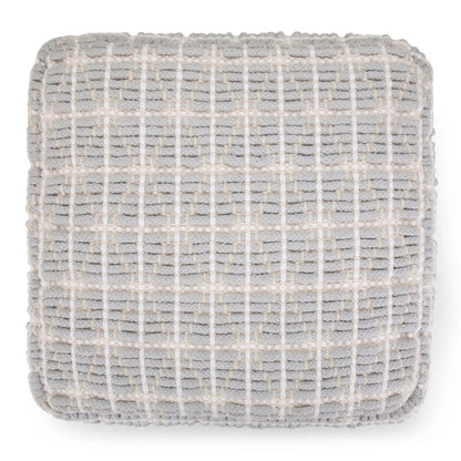 Noreen Upholstered Square Pouf Hand Woven Dark