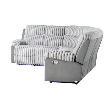 Bruni Sofa With LED Lighting and Manual Recline