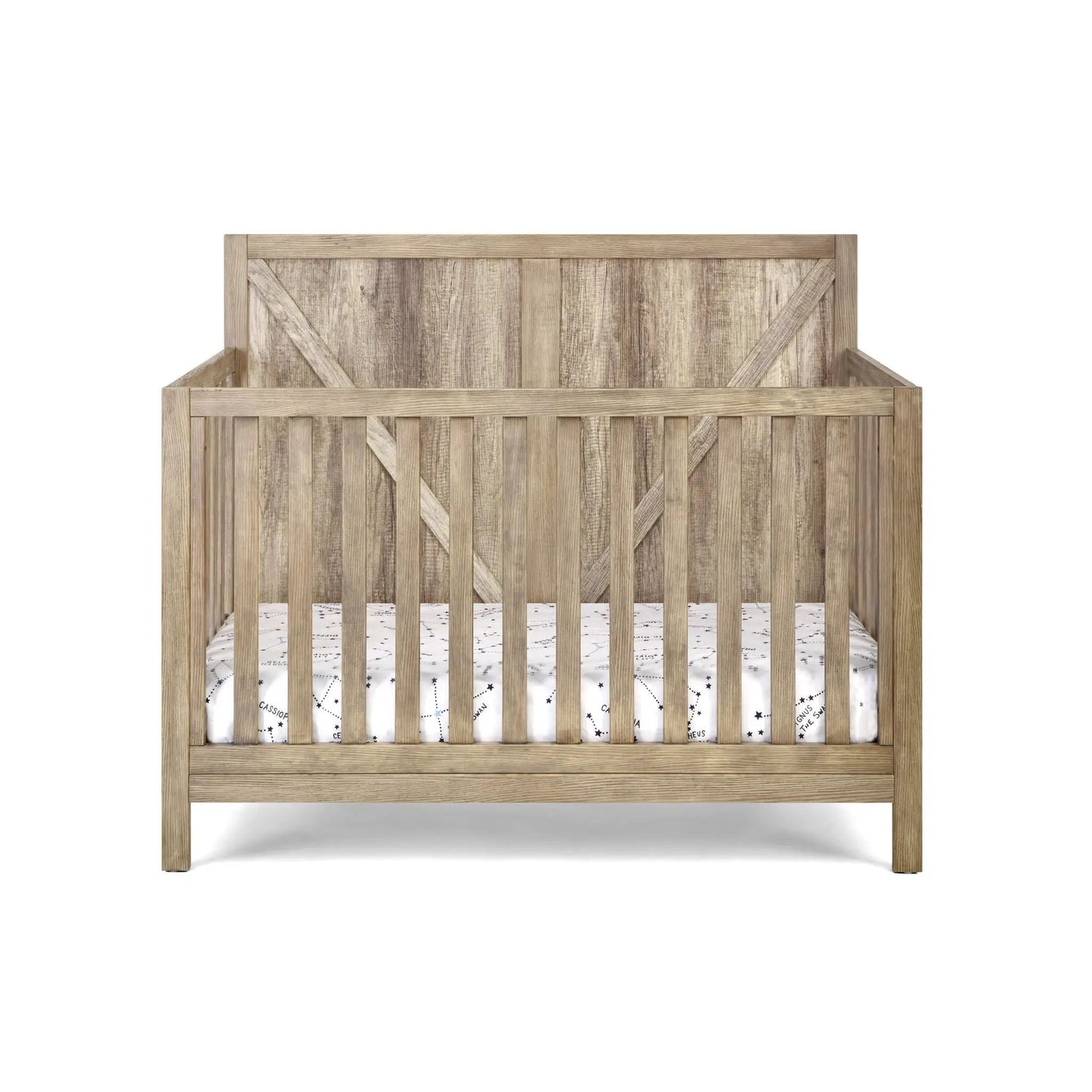 Barnside 4-in-1 Convertible Crib rustic wood with slatted headboard by Unique Piece Furniture on Tampa Home & Garden Store