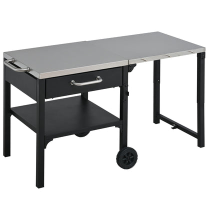 Large Foldable Outdoor Kitchen Cart And Storage