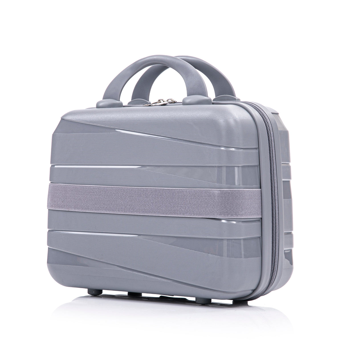 4-Piece PP Spinner Wheel Luggage Set with Cosmetic Case light gray by HouseOfZazla on Tampa Home & Garden Store