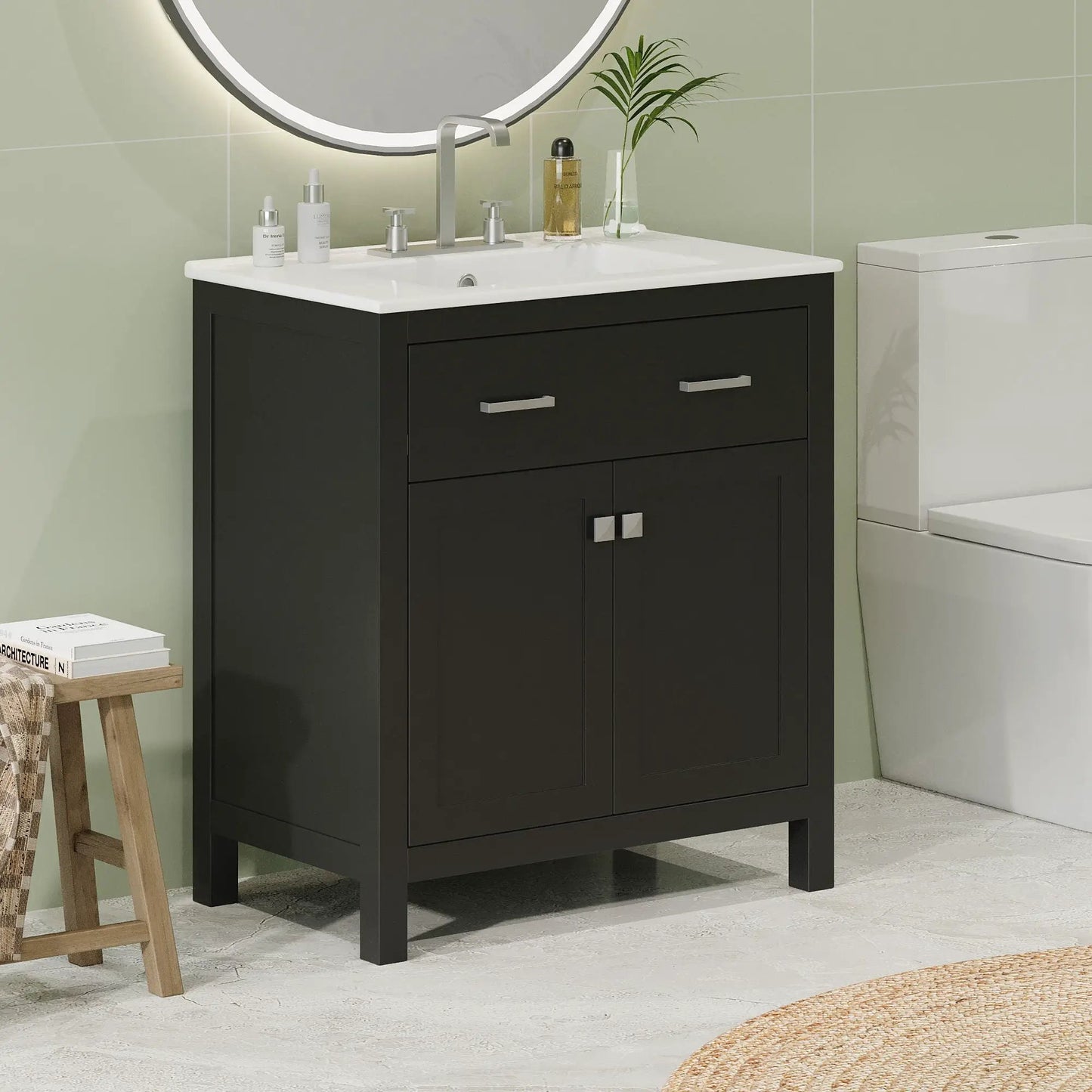Bathroom Vanity Ceramic Sink and Soft Close Doors
