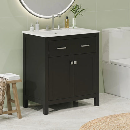 Bathroom Vanity Ceramic Sink and Soft Close Doors