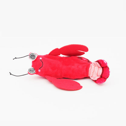 Intelligent Start Stop Electric Automatic Cat Toys red lobster-shaped plush toy with antennae on Tampa Home & Garden Store
