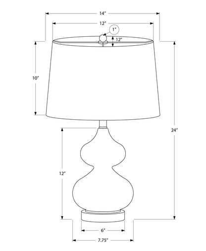 Contemporary Glass Table Lamp with Double Gourd
