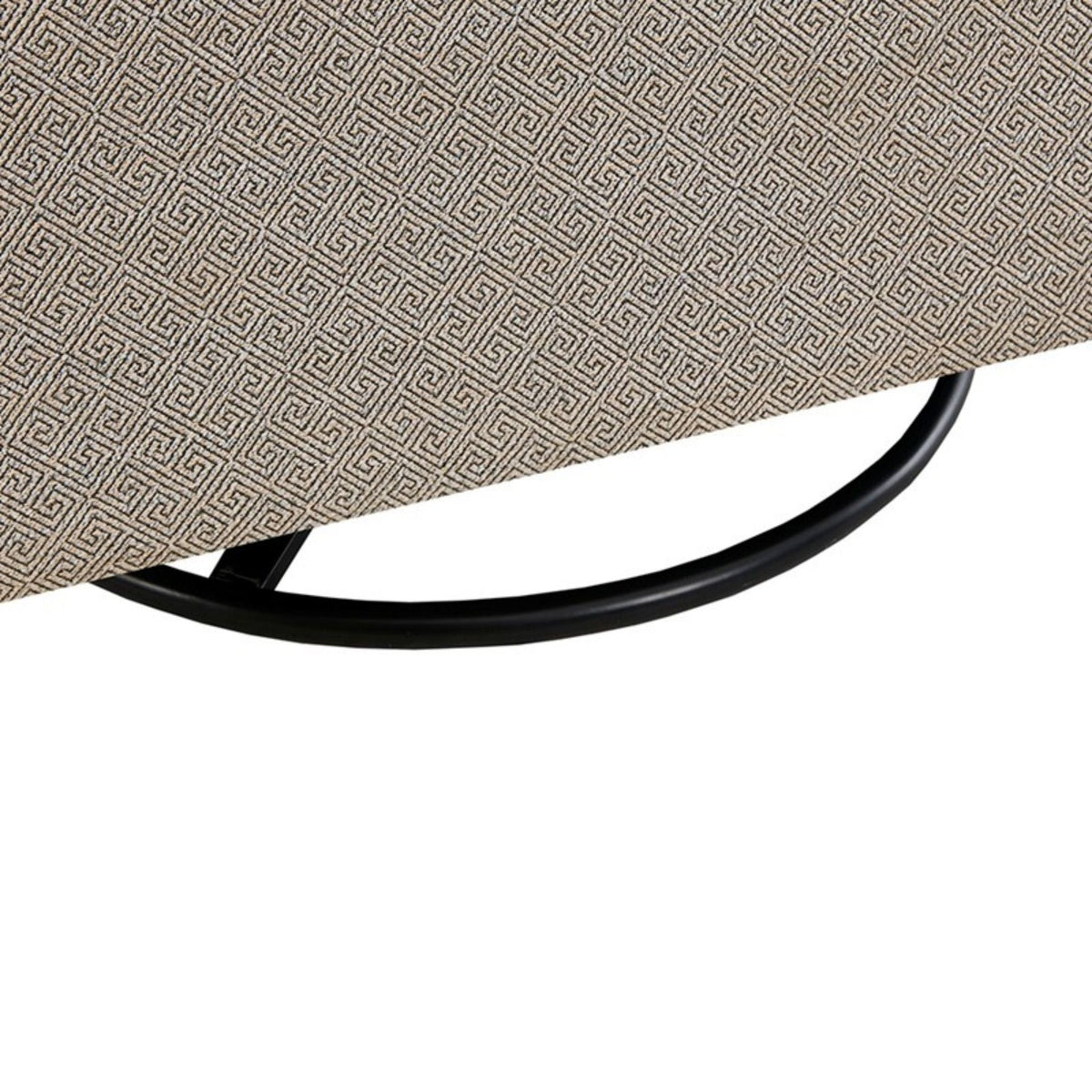 Swivel glider chair with 360° rotation, beige/gray fabric and metal base HouseOfZazla on Tampa Home & Garden Store