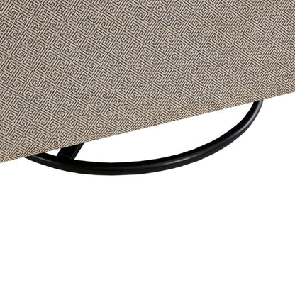Swivel glider chair with 360° rotation, beige/gray fabric and metal base HouseOfZazla on Tampa Home & Garden Store