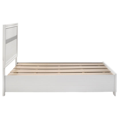 Urbana Storage Panel Bed white finish with slatted foundation by HouseOfZazla on Tampa Home & Garden Store