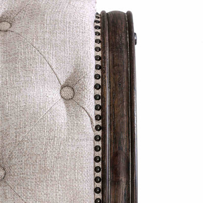 Bed With Button Tufted Headboard and Footboard