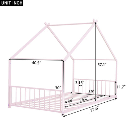 Metal House Bed canopy frame in pink by Unique Piece Furniture on Tampa Home & Garden Store