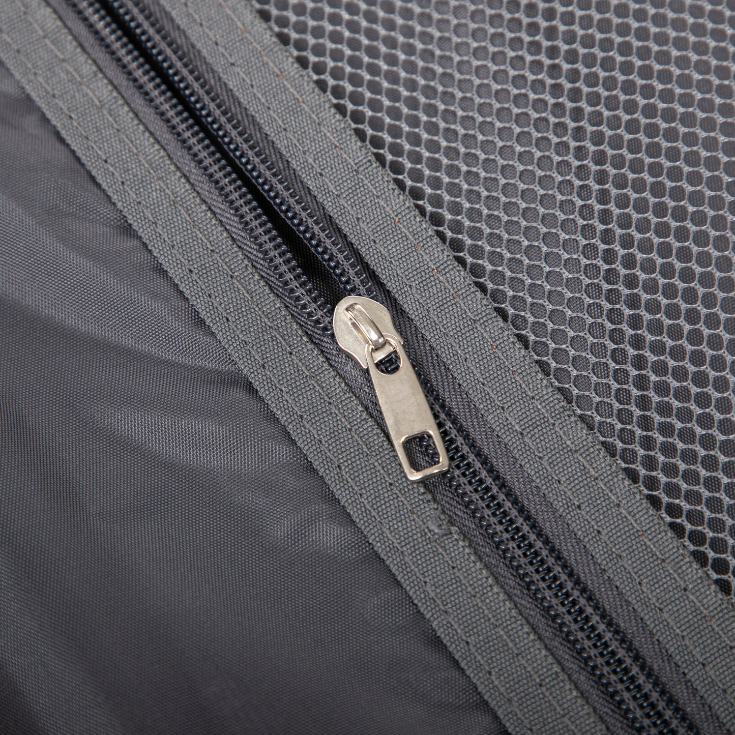 2pc spinner luggage set zipper close-up on dark gray fabric HouseOfZazla on Tampa Home & Garden Store