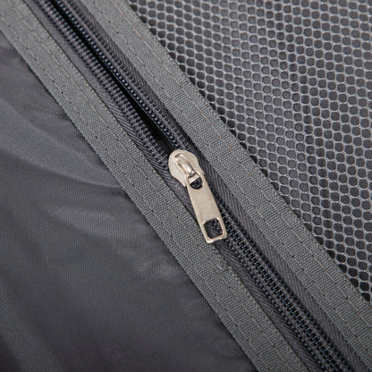 2pc spinner luggage set zipper close-up on dark gray fabric HouseOfZazla on Tampa Home & Garden Store