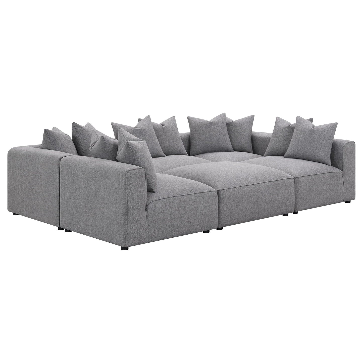 Amherst gray modular sectional sofa with cushions, 2-piece living room set by HouseOfZazla on Tampa Home & Garden Store