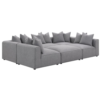 Amherst gray modular sectional sofa with cushions, 2-piece living room set by HouseOfZazla on Tampa Home & Garden Store