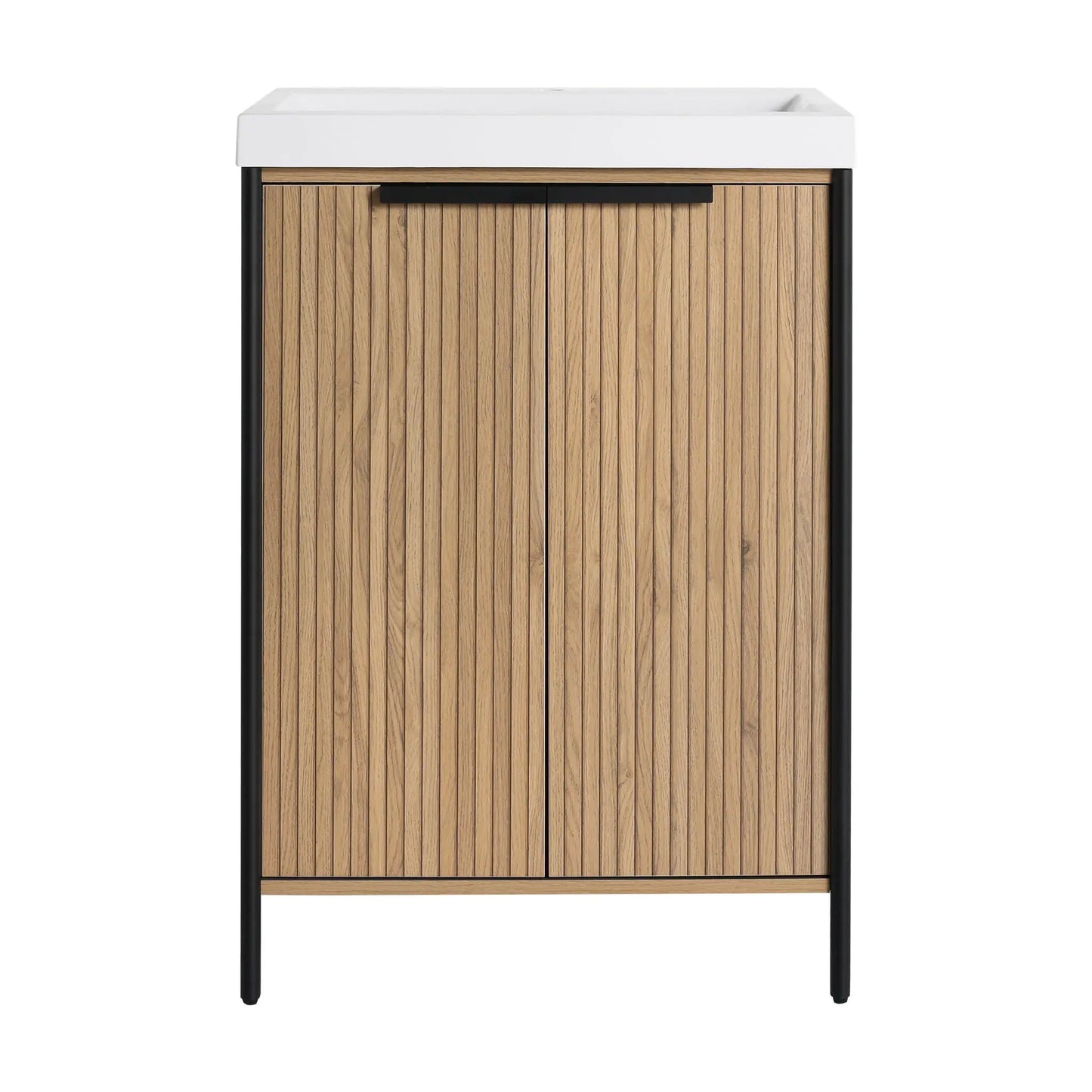 Modern Freestanding Vanity With Resin Sink