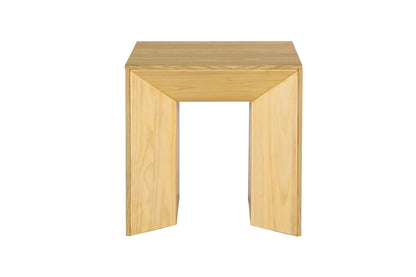 Harold wooden coffee table in natural pine with chunky square legs on Tampa Home & Garden Store
