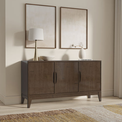 Harper 3-door walnut brown sideboard storage cabinet by HouseOfZazla on Tampa Home & Garden Store