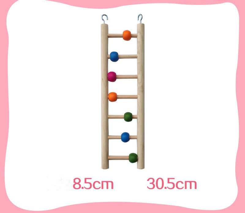 Parrot climbing ladder toy with colorful balls on wood ladder for swings Sell My Stuff on Tampa Home & Garden Store