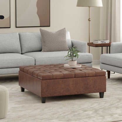Harrison Upholstered Coffee Table Storage Ottoman