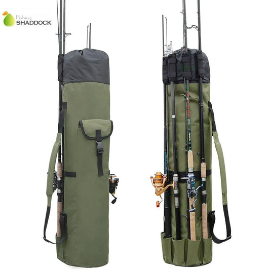Fishing rod bag case nylon olive green with front pocket and carrying straps on Tampa Home & Garden Store