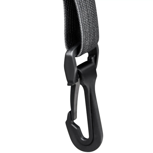 Trampoline strap with black woven nylon and metal hook on Tampa Home & Garden Store