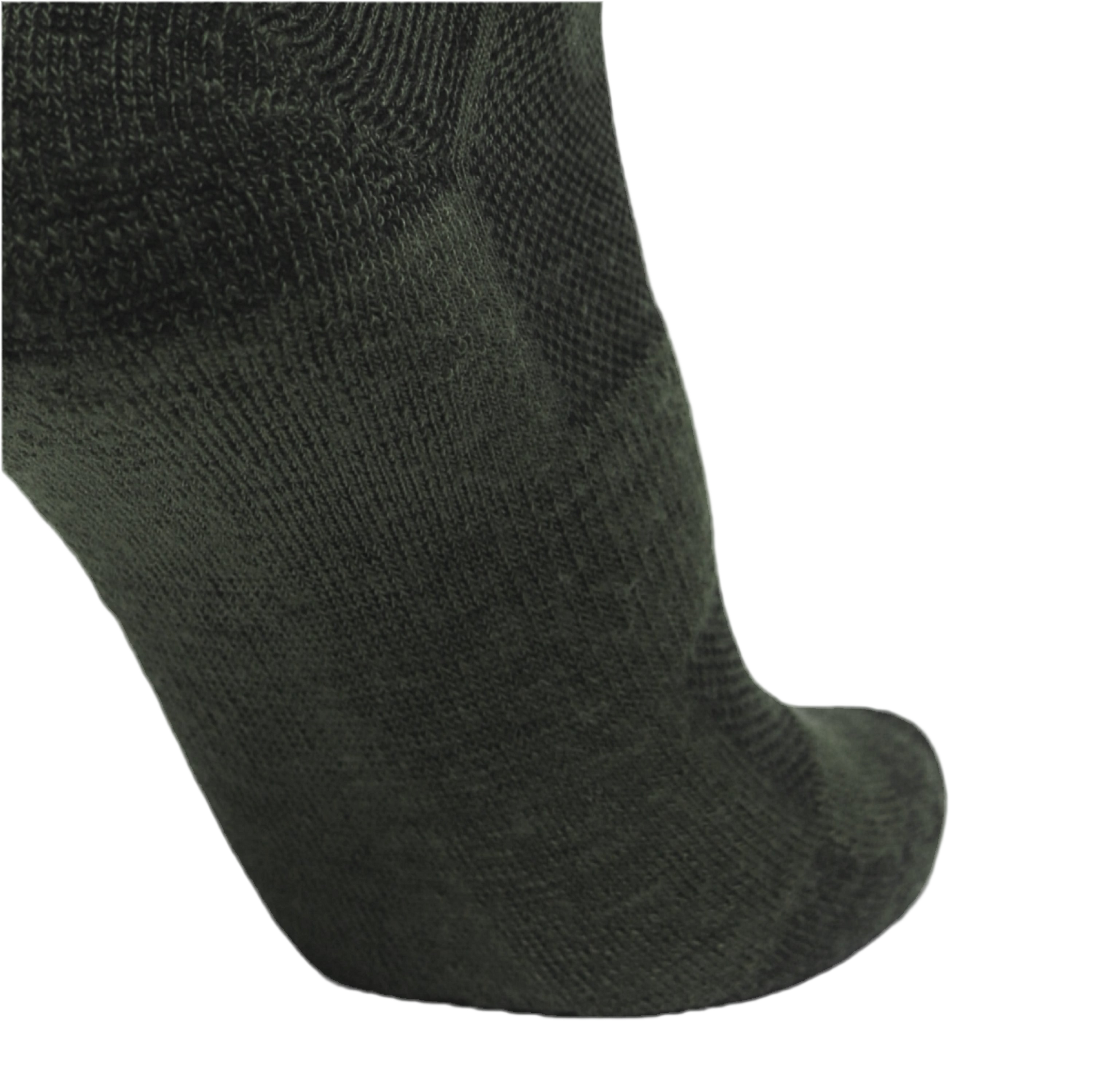 Wool BEAST OTC over-the-calf sock in dark olive green knit fabric on Tampa Home & Garden Store