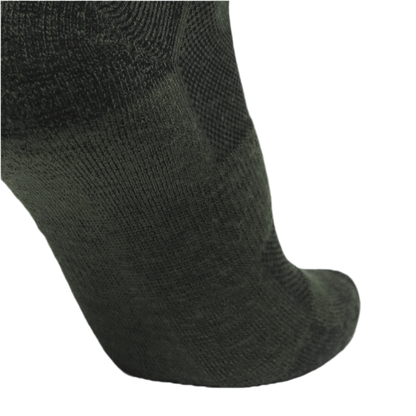 Wool BEAST OTC over-the-calf sock in dark olive green knit fabric on Tampa Home & Garden Store