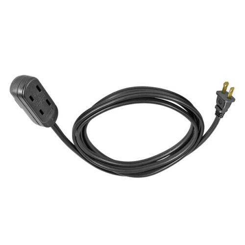 6FT 16AWG 2 Prong Black Indoor Household Extension Cord - Tampa Home & Garden Store